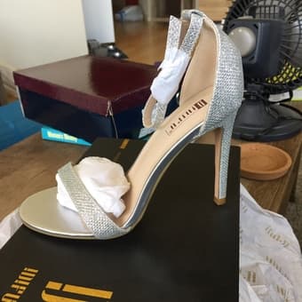 UNUSED Size 6.5 Women's Open toe stillettos 1