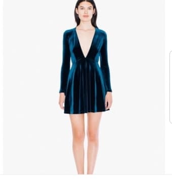American Apparel velvet skater dress (XS) 1