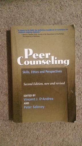 Peer Counseling: Skills and Perspectives, 2nd Ed. Vincent D'Andrea 1