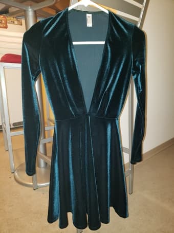 American Apparel velvet skater dress (XS) 1
