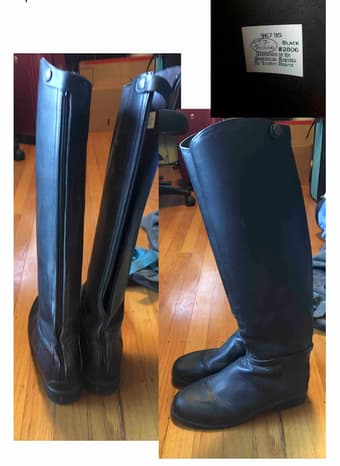 Adult english riding boots and helmet 1
