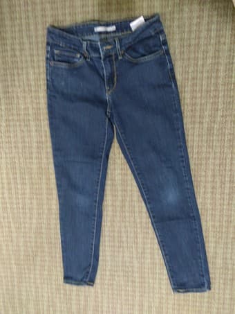 Levi's jeans, denim skirt 1