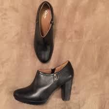 Clarks black leather ankle boots 3