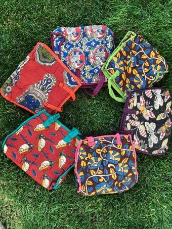 Traditional Indian Handmade Cotton Printed Bags 1