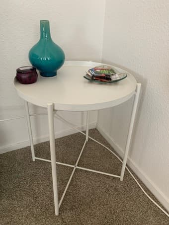FREE FURNITURE - White IKEA Tray Table 1