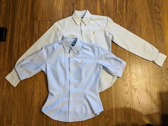 2 Ralph Lauren Women's Button Down Shirts (Blue) Size 2 1