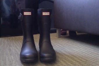 Women's Black Hunter Rain Boots, Like New 1