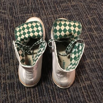argyle green & white converse all star sneakers 2