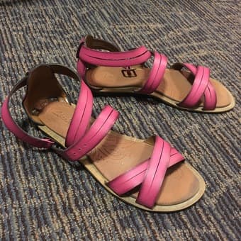 Clark's Gladiator Sandals in Pink 1