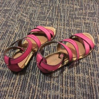 Clark's Gladiator Sandals in Pink 2