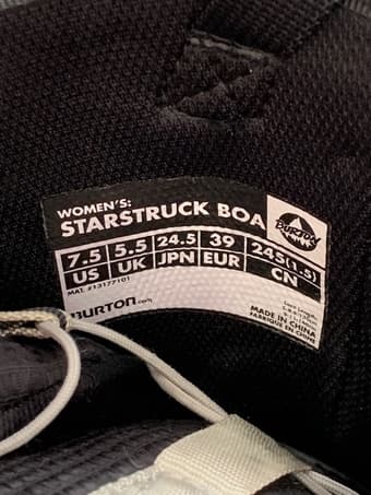 Burton Starstruck Boa Snowboard Boots Women's 2016 size 7.5 3