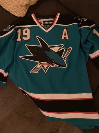 San Jose Sharks Joe Thornton Alternate Captain Jersey 1