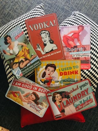 Vintage Metal Tin Signs - 6 units (Used) 1