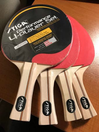 Set of 4 STIGA Table Tennis Rackets 1