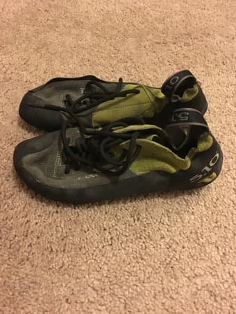 Climbing shoes and harness 1