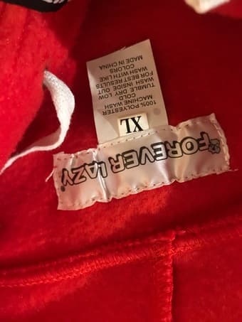 Adult ONESIE - fuzzy, cozy, and red! 2