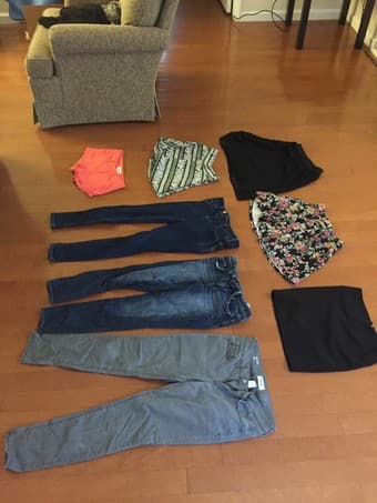 MOVING OUT SALE-- jeans and skirts 1