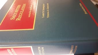 Securities Regulation, 7th ed, Soderquist [law school] 1