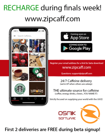 ON-DEMAND CAFFEINE DELIVERY DURING FINALS WEEK -- RECHARGE NOW 1
