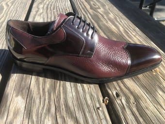 Genuine Italian Leather Mens 10.5 Shoes - SALE 3