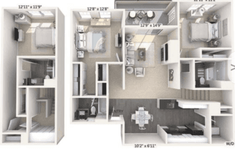 1422ft2  3-bed 3-bath (san jose / next to diridon station) 1