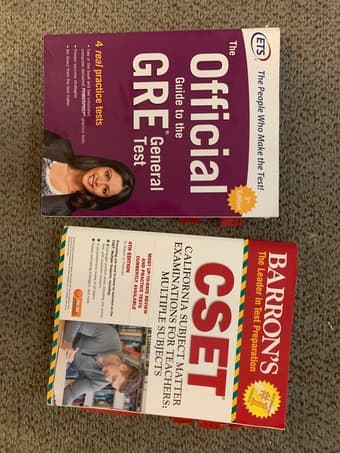 GRE + CSET books 1