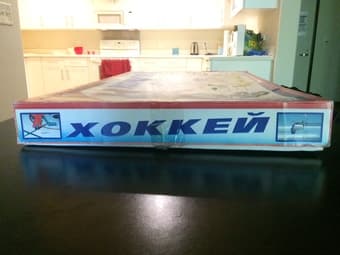 Near-Vintage Serbian Table Top Hockey Game: Russia v. Canada 4