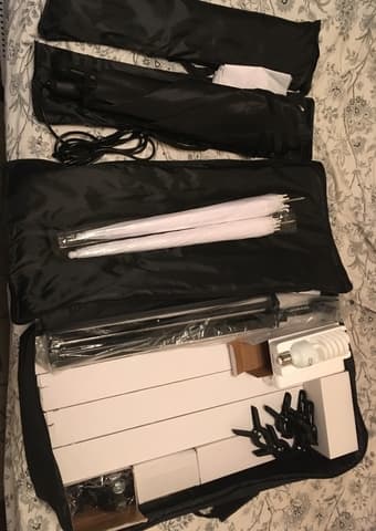 Green Screen Kit + Lighting; used once - new off Amazon! Big discount! 3