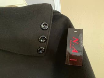 New Black Poncho Made in Italy 2