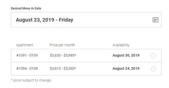 850ft2 - 2 bed 1 bath ($3,485 w/bonus) - Parker Palo Alto Apt 2