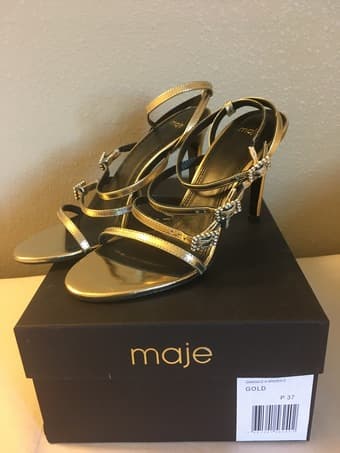 Maje high heels with gold straps (size 37) 1