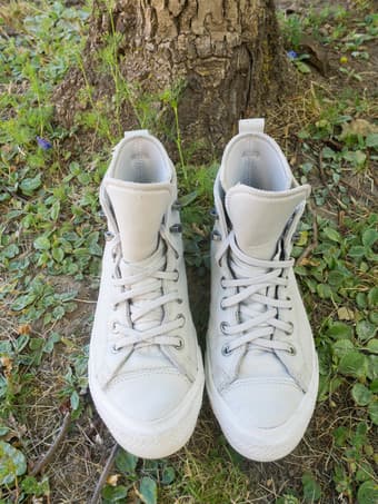 Converse Leather High-Tops, light gray, M 5 / W 7 1