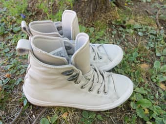 Converse Leather High-Tops, light gray, M 5 / W 7 2
