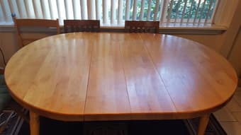 Solid wood dining table with 4 chairs 1