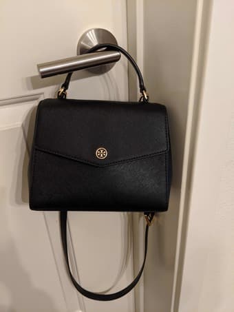 Tory Burch Robinson Small Top-Handle Satchel - Black - Excellent 1