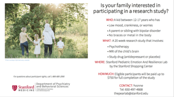 Is your family interested in participating in a research study? 1