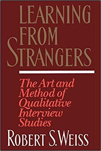 Looking for 2 "Learning from strangers" by Robert S Weiss. 1