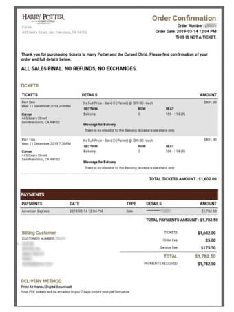 Harry Potter Cursed Child SF Curran Theatre 2