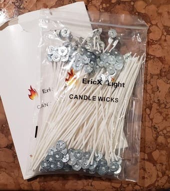 Full set of candle making supplies - wax, molds, wicks, pitcher, and m 3