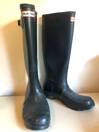 Navy Hunter rain boots US7 EU38 1