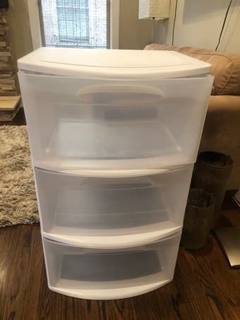 set of plastic drawers 2