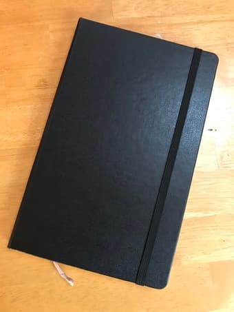 Moleskine weekly planner July 2019-Dec 2020; slim black hardcover 2