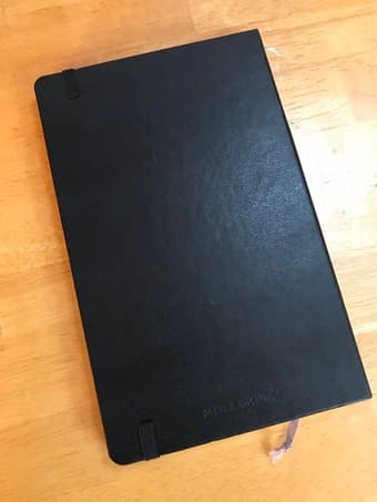 Moleskine weekly planner July 2019-Dec 2020; slim black hardcover 3