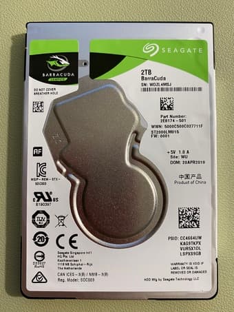 Seagate BarraCuda 2TB Internal Hard Drive HDD – 2.5 Inch SATA 6Gb/s 1