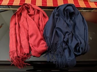 maroon & navy scarves 1
