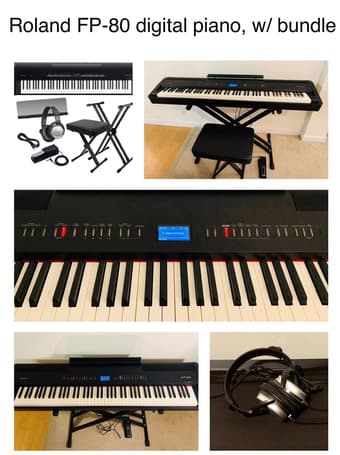 Roland FP-80 Electronic Stage Piano w/ Bundle 1