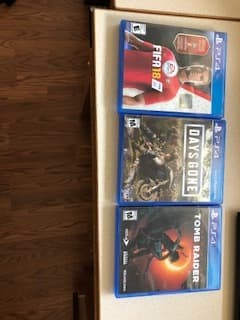 new ps4 games: FIFA 18, Days Gone, Tomb Raider, 1
