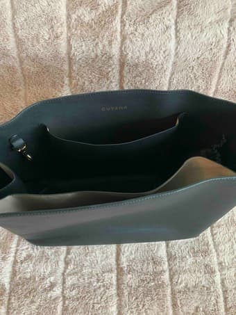 cuyana structured leather tote (brand new) + optional insert 4