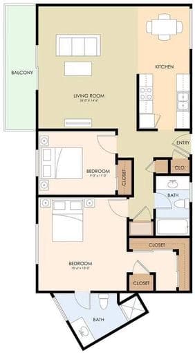 Mountain View 近 san antonio shopping center 新装修2B2B带阳台独立出租-2020.4.30入住 1