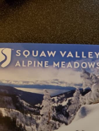 Squaw Valley Alpine Meadows Lift Ticket 2